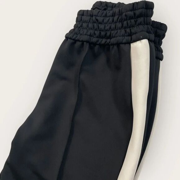 Alice + Olivia Tokyo Hi tech Joggers, Medium. Black, white stripe. track pants - Picture 14 of 14